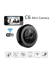 UK Plus C6 720p HD Mini Portable Wireless Nanny Camera, Black