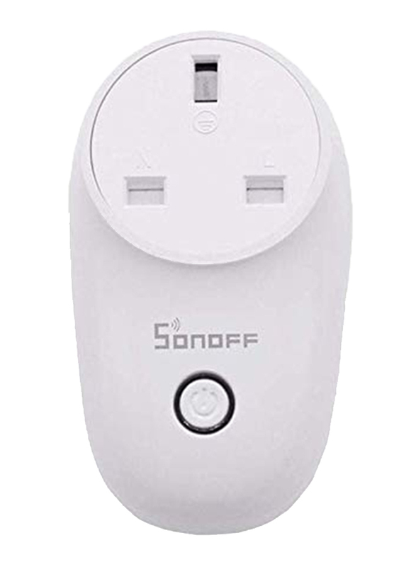 

Sonoff S26 WiFi Smart Socket with Wireless Remote Control Plug Compatible with Alexa, PLUG-UK, White