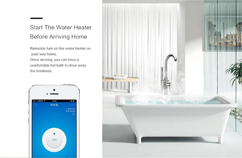 Sonoff S26 WiFi Smart Socket with Wireless Remote Control Plug Compatible with Alexa, PLUG-UK, White