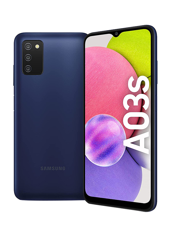 

Samsung Galaxy A03s 64GB Blue, 4GB RAM, 4G LTE, Dual Sim Smartphone, Middle East Version