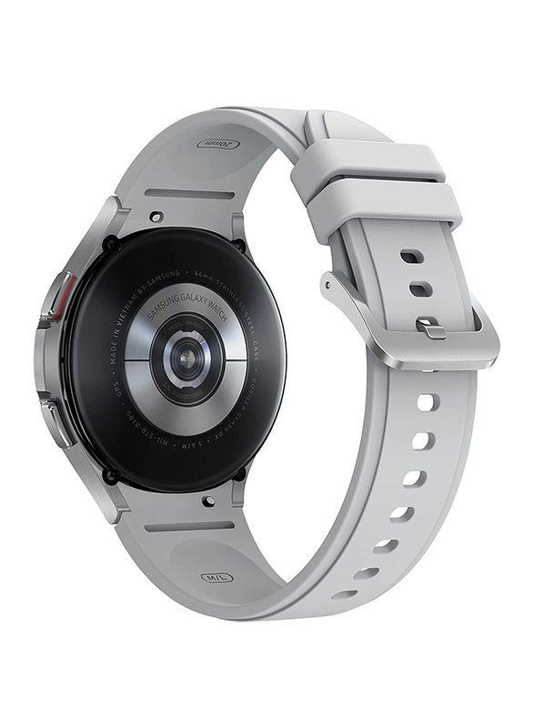 Samsung Galaxy Watch4 Classic 46mm Bluetooth Smartwatch, GPS, Silver/Grey