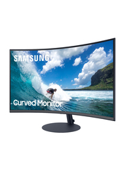 Samsung 24 Inch FHD 1000R Bezel-Less Curved LED Monitor with Speaker, LC24T550FDMXUE, Black