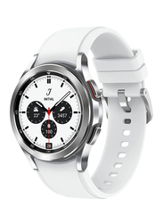 Samsung Galaxy Watch4 Classic 42mm Bluetooth Smartwatch, GPS, Silver/White