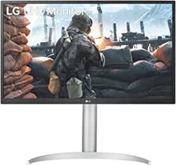 LG 27UP550N 27 Inch UHD 4K IPS Monitor with USB Type C HDR10 HDMI DisplayPort Tilt Height and Pivot Adjustable Stand White