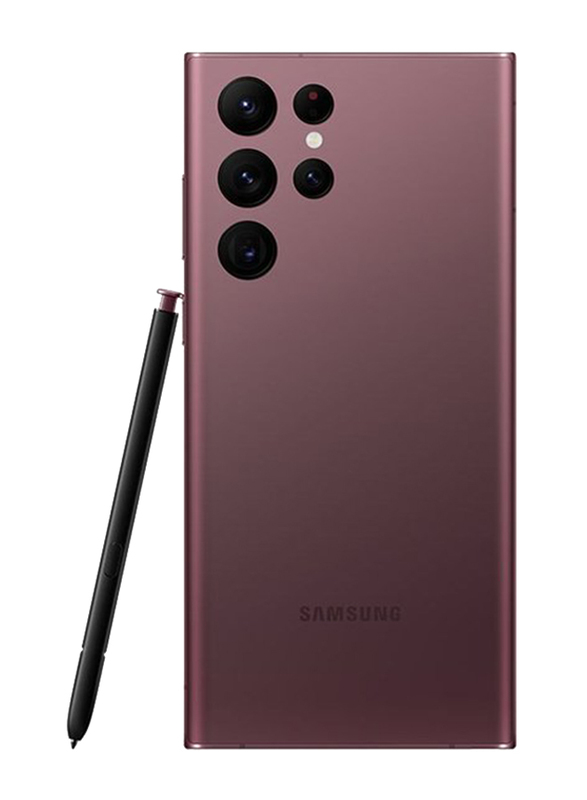 Samsung Galaxy S22 Ultra 128GB Burgundy, 8GB RAM, 5G, Dual Sim Smartphone, UAE Version