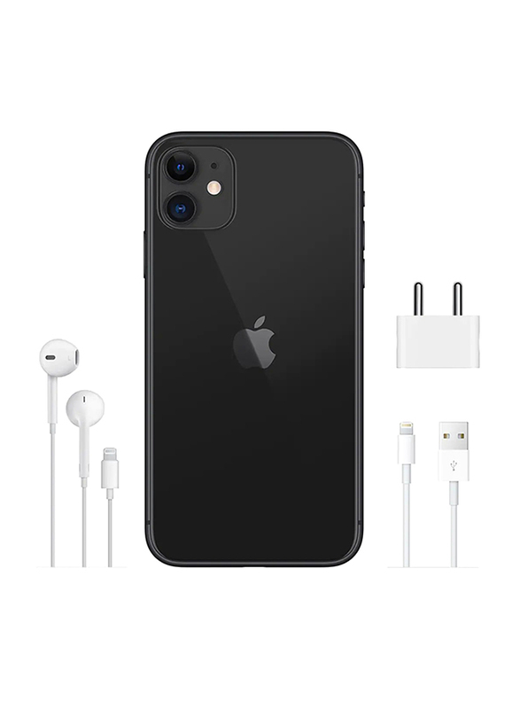 Apple iPhone 11 64GB Black, With Facetime, 4GB RAM, 4G LTE, Smartphone