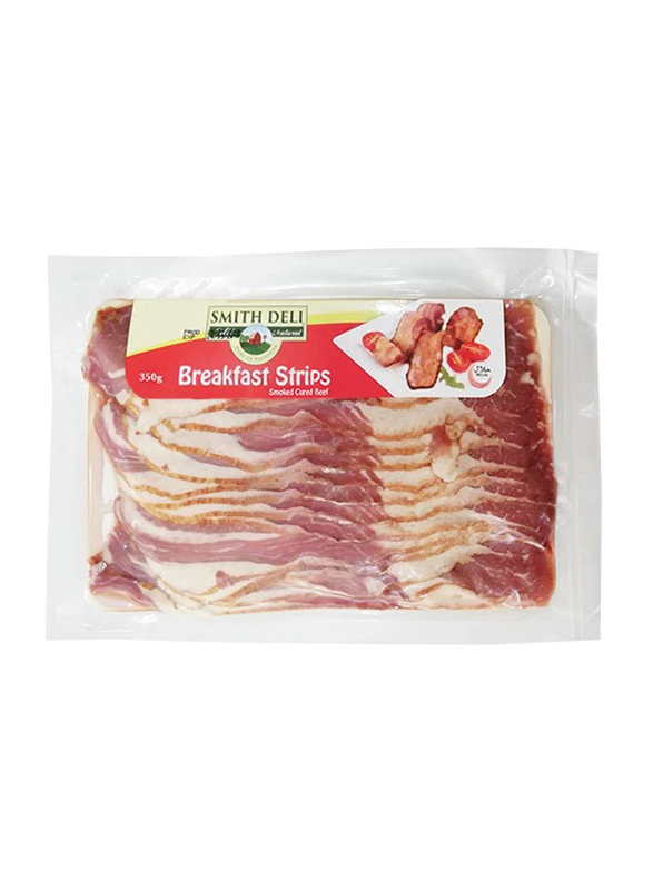Smith Deli Smoked Cured Breakfast Beef Strips, 350 grams