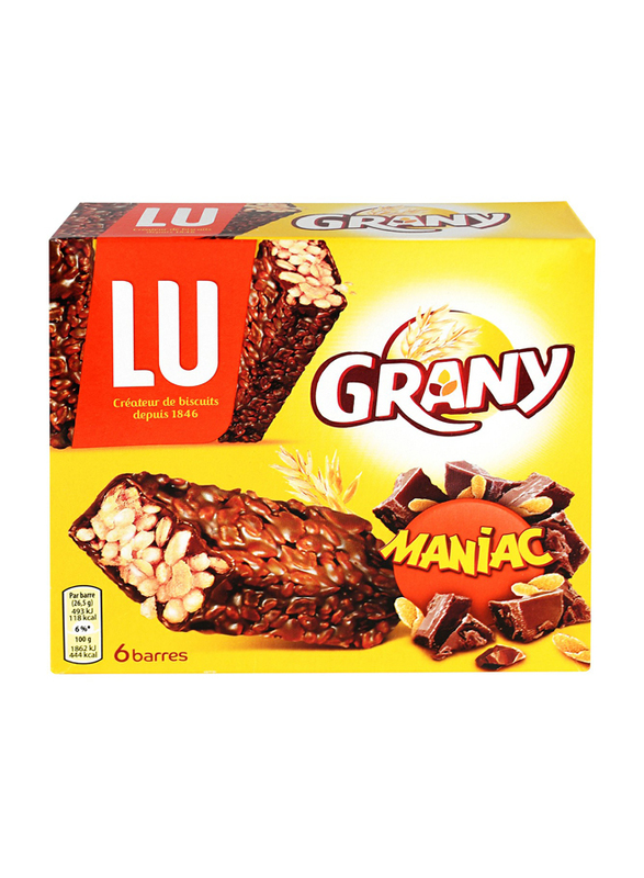 LU Grany Maniac Chocolate Cereal Bars, 6 Bars, 160g