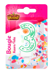 Vahine Accessories Figure 3 Candle, 30g, White/Green