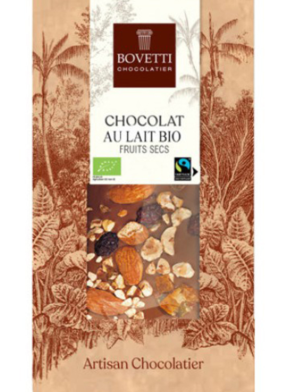 

Bovetti Organic Milk Chocolate With Dried Fruits, 100g