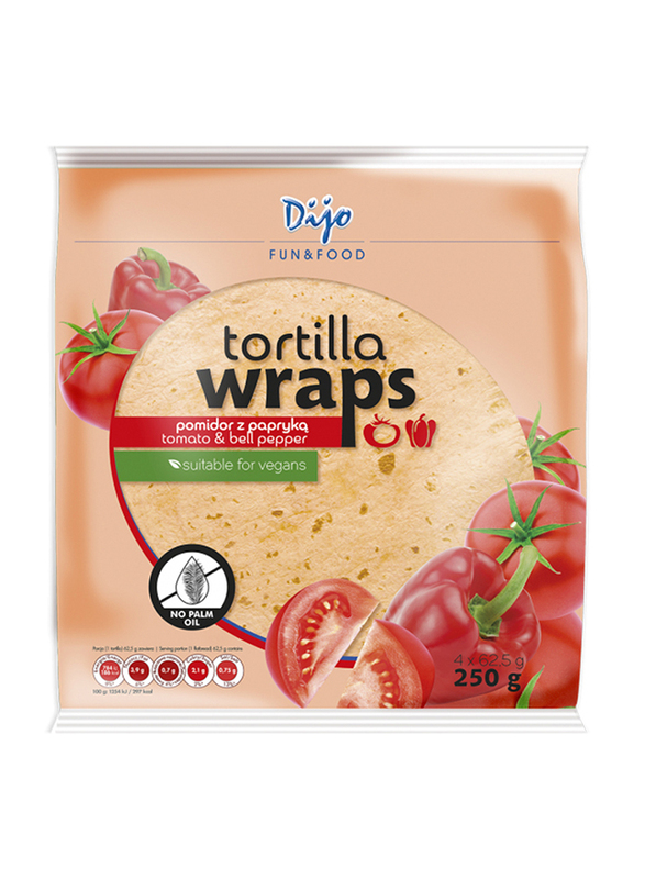 Dijo 25cm Tomato Tortilla, 4 x 62.5g
