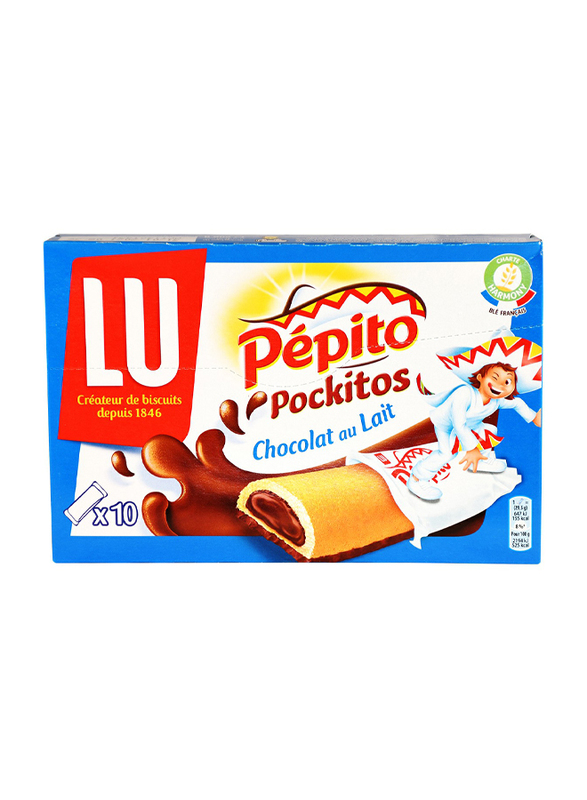 LU Pepito Pockitos Milk Chocolate Coated Cakes, 10 Packets, 295g