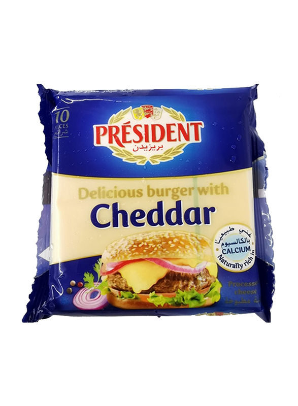 President Delicious Burger Cheddar Cheese Slices, 200g