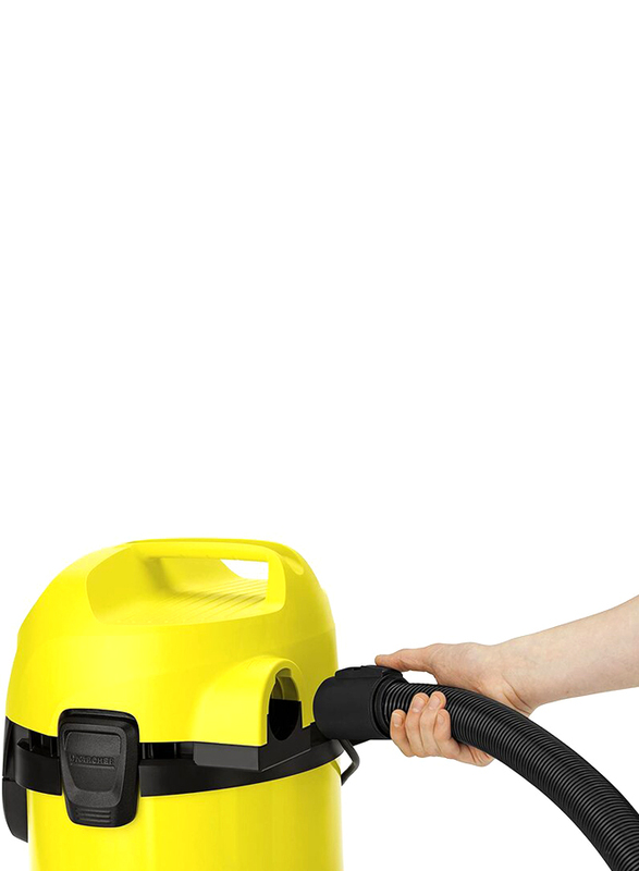 Karcher WD3 Wet & Dry Multipurpose Drum Type Vacuum Cleaner, 17L, 1000W, Yellow