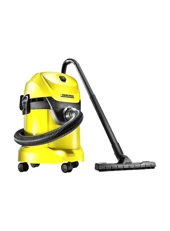 Karcher WD3 Wet & Dry Multi-Purpose Vacuum Cleaner Kit, 17L, 1000W, Yellow/Black