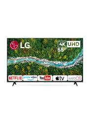 LG 55-Inch UP77 Series Flat 4K Ultra HD LED Smart TV, 55UP7750PVB.FU, Black