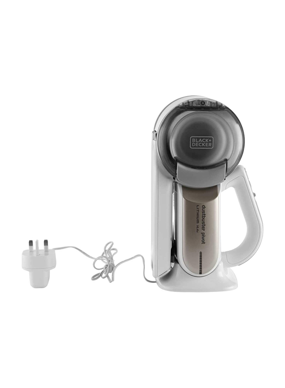 Black+Decker Dustbuster Pivot Cordless Handheld Vacuum Cleaner, PV1420L, Champagne/White