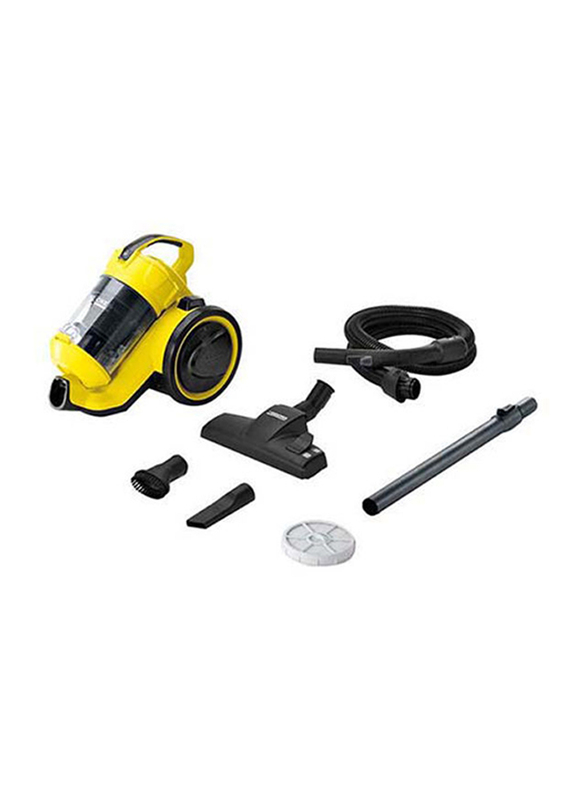 Karcher Canister Vacuum Cleaner, 1100W, 11981280, Yellow/Black/Silver