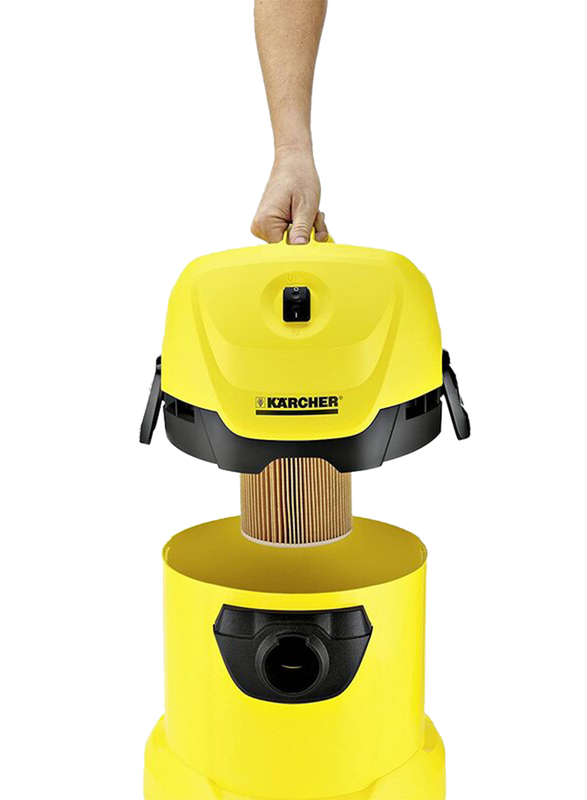 Karcher WD3 Wet & Dry Multi-Purpose Vacuum Cleaner, 17L, 1000W, 16298060, Yellow