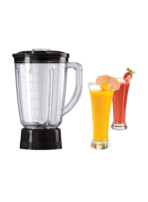 Black+Decker Food Processor with Blender, Mincer & Grinder, 400W, KR43-B5, Black/Clear