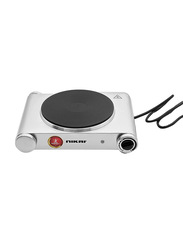 Nikai Stainless Steel Single Electric Hot Plate, 1500W, NKTOE4N2, Silver/Black