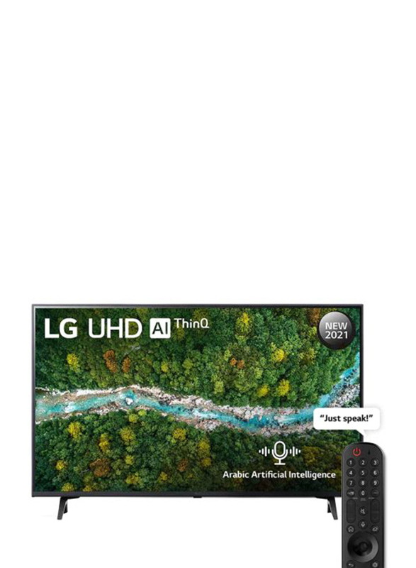 LG 43-Inch UP77 Series AI ThinQ 4K UHD webOS Smart LED TV, 43UP7750PVB, Black