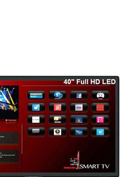 Nikai 40-inch Flat Full HD LED Smart TV, NTV4000SLED7, Black
