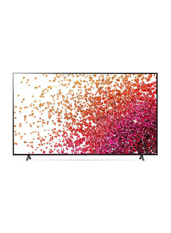 LG 75-Inch NanoCell Series 4K Ultra HD LED Smart TV with Active HDR, WebOS Smart ThinQ AI, 75NANO75VPA, Black
