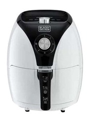 Black+Decker 2.5L Air Fryer with Rapid Air Convection Technology, 1500W, AF220-B5, White/Black