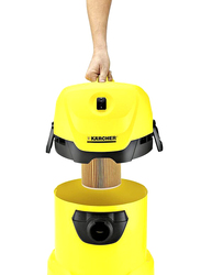 Karcher WD3 Wet & Dry Multipurpose Drum Type Vacuum Cleaner, 17L, 1000W, Yellow