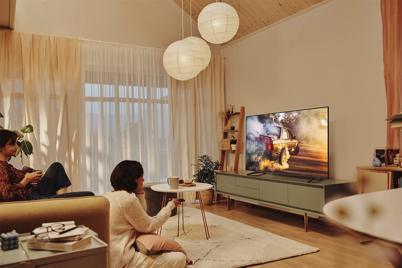 Samsung 75-Inch (2022) 4K Crystal UHD LED Smart TV, UA75BU8000UXZN, Black