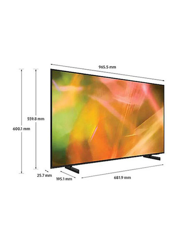 Samsung 55-Inch 4K Flat Crystal UHD Smart TV, UE55AU8000 Black