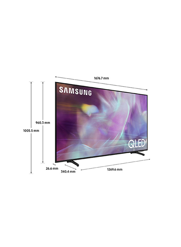 Samsung 75-Inch 4K Smart TV, UAE Version, QA75Q60ABUXZN, Silver