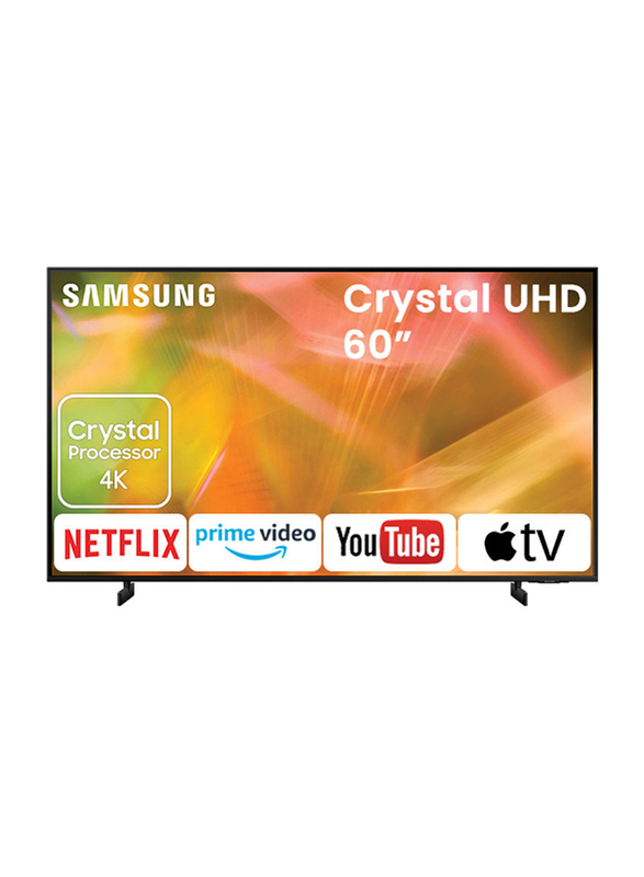 

Samsung 60-Inch 4K Flat Crystal UHD Smart TV, 60AU8000, Black