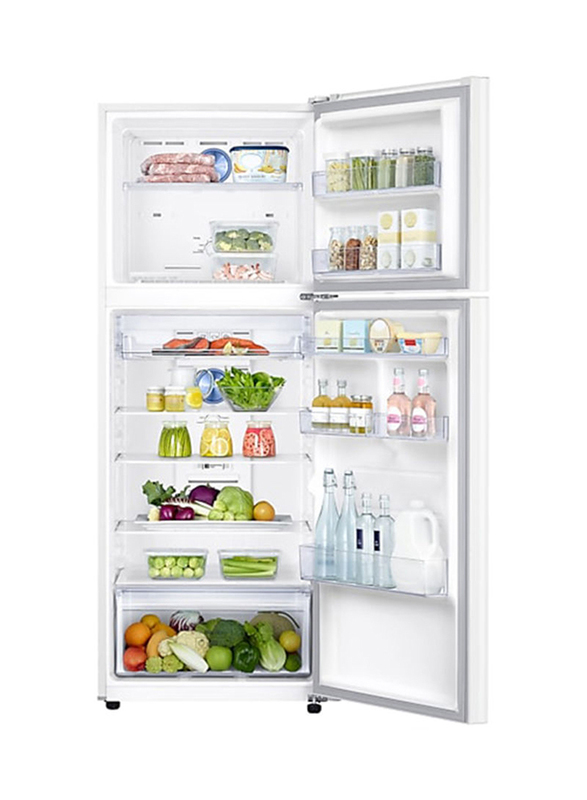 Samsung 450 Litres Double Door Refrigerator with Twin Cooling, RT45K5000WW, Snow White