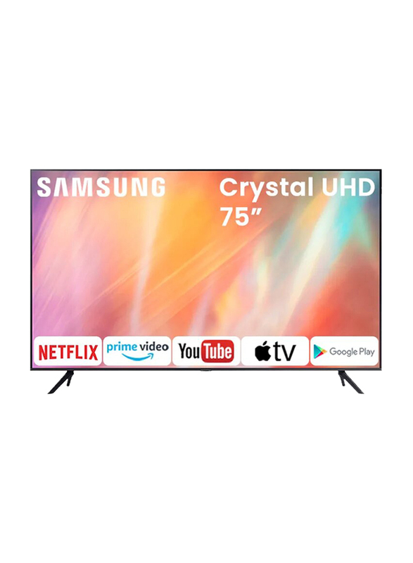 Samsung 75-Inch Crystal 4K Ultra HD LCD Smart TV, 75AU7000, Titan Grey