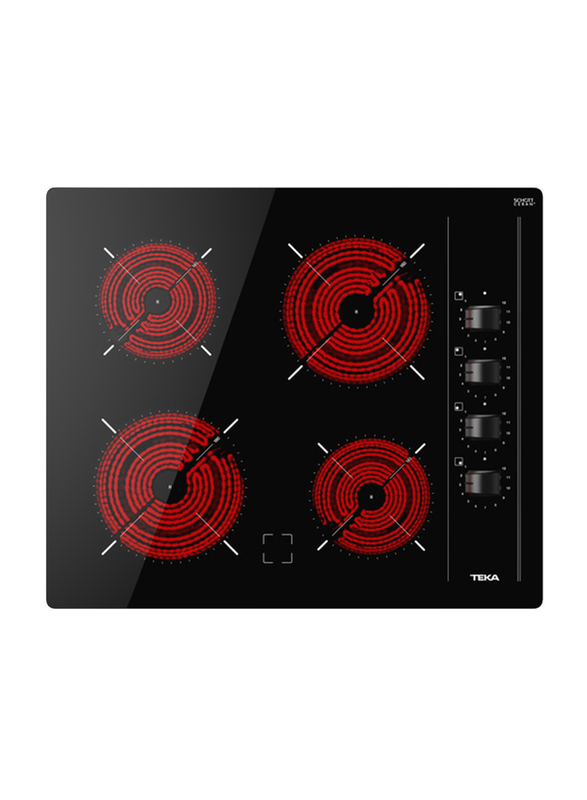 

Teka 4-Burner Stainless Steel Built-In Induction Hob, TBC64000XFL, Black