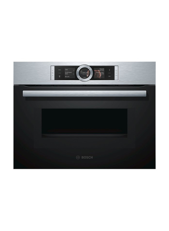

Bosch 45L Built-In Electric Compact Oven, 3600W, CMG656BS1M, Silver/Black