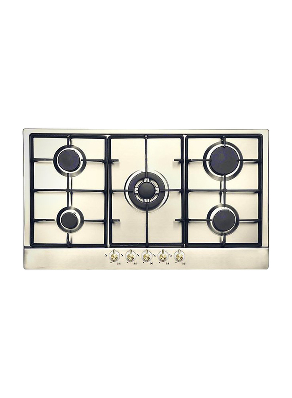 

Cm 5-Burner Built-In Classic Gas Hob, CLASSICO H90I, Silver