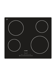 Bosch 4-Burner Built-In Electric Ceramic Hob, PKE611F17Q, Black