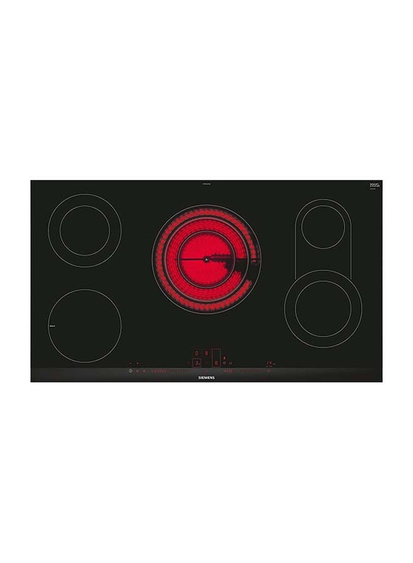 

Siemens 5-Burner Built-In Electric Ceramic Induction Hob, ET975LVV1M, Black