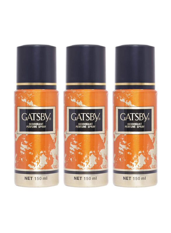 

Gatsby Deodorant Perfume Spray for Men, 150ml, 3-Pieces