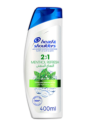 Head & Shoulders Menthol Refresh 2-in-1 Anti-Dandruff Shampoo + Conditioner for All Hair Types, 400ml