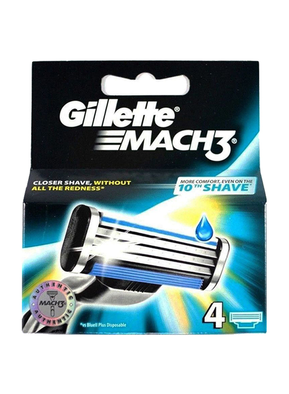 

Gillette Mach 3 Razor Refill Cartridges for Men, 4 Pieces