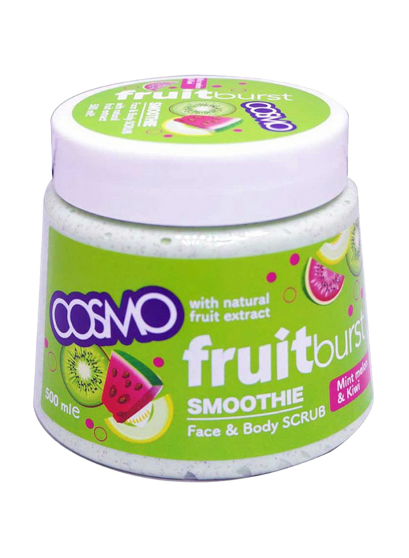 

Cosmo Fruitburst Mint Melon & Kiwi Smoothie Face and Body Scrub Set, 500ml, 12-Pieces