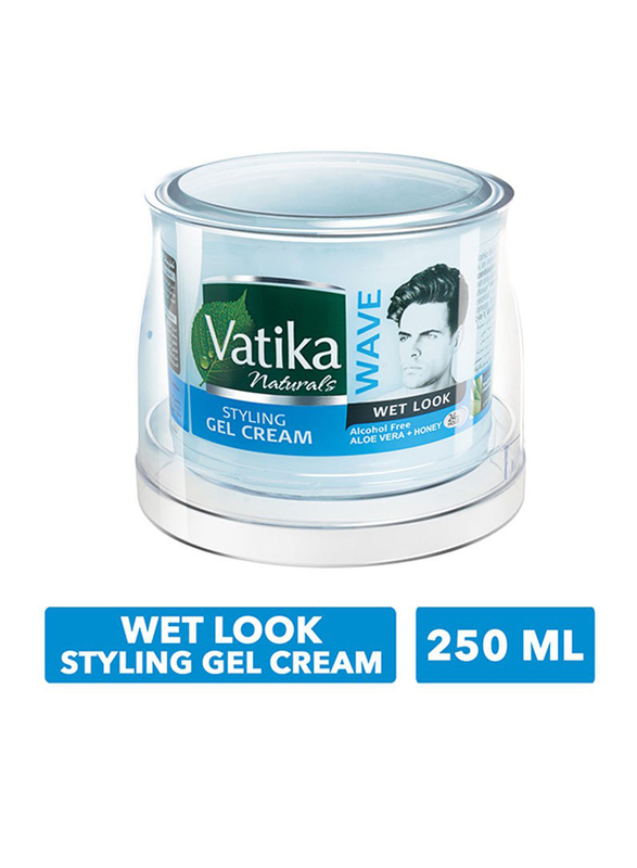 Dabur Vatika Naturals Wave Styling Gel Cream for Damaged Hair, 250gm |   - Dubai