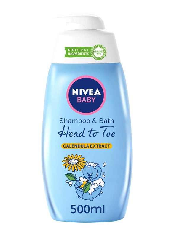 

Nivea 500ml Head To Toe Calendula Extract Shampoo and Bath for Babies