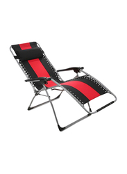 Homework's Folding Chair with Headrest, Red/Black