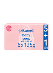 Johnson's Baby 6-Pieces 125g Soap with Baby Oil
