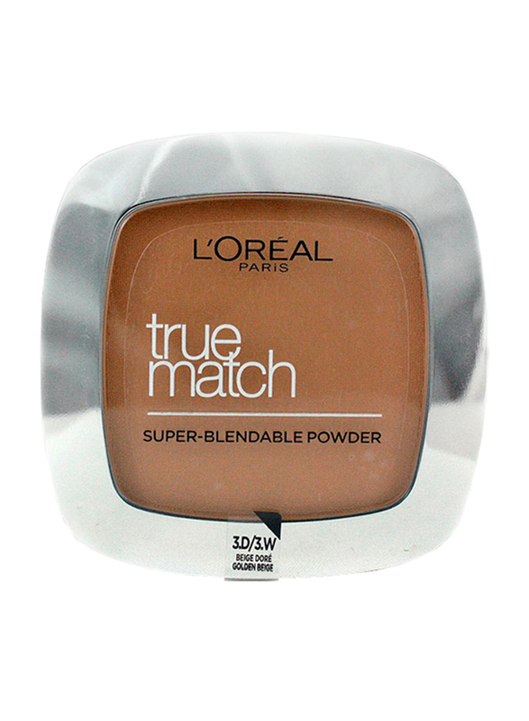 L'Oreal Paris True Match Super Blendable Powder,  9gm,  3D3W Golden Beige